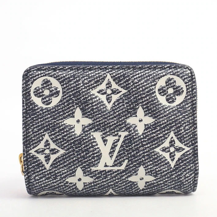 【美品】ルイ ヴィトン ポルトフォイユ ルー モノグラムラミネーテッドジャガード レディース 【二つ折り財布（小銭入れあり）】