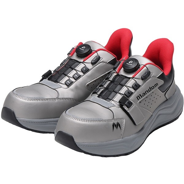 丸五 #919 シルバー 25 マンダムDIAL-EZ ダイヤル式 安全スニーカー