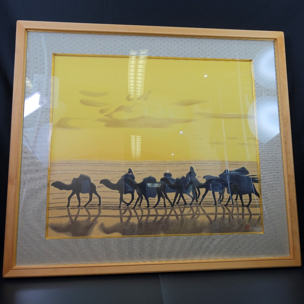 HIRAYAMA IKUO 平山郁夫 作 流沙浄土変 複製画 毎日装飾美術館証明 20号 絵画 ユニセックス 中古品 A-ランク