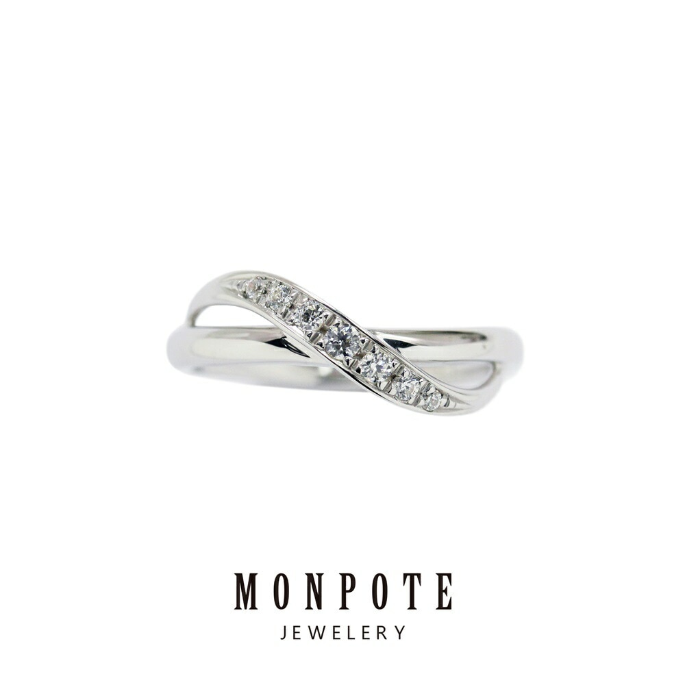モンポット 指輪 レディース エタニティ クロスライン 大きいサイズ 13号 15号 17号 上品 おしゃれ シルバーリング プレゼント 大人 女性 誕生日 シンプル 普段使い シルバーアクセサリー
