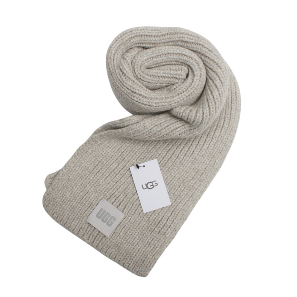 Chunky Rib Scarf マフラー 101106-LGRY レディース メンズ ライトグレー マフラー