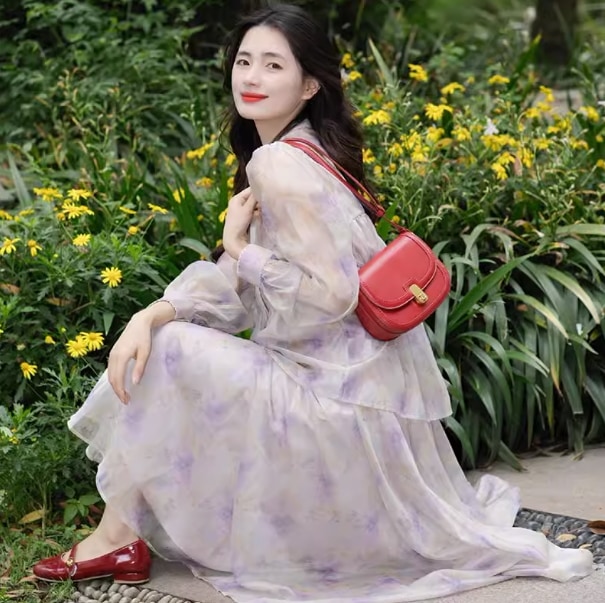 2点セット セットアップ レディース スカート トップス ブラウス フレア ロング 長袖 ノーカラー 透け感 シアー かわいい 大人可愛い きれいめ 上品 おしゃれ こなれ感 ガーリー