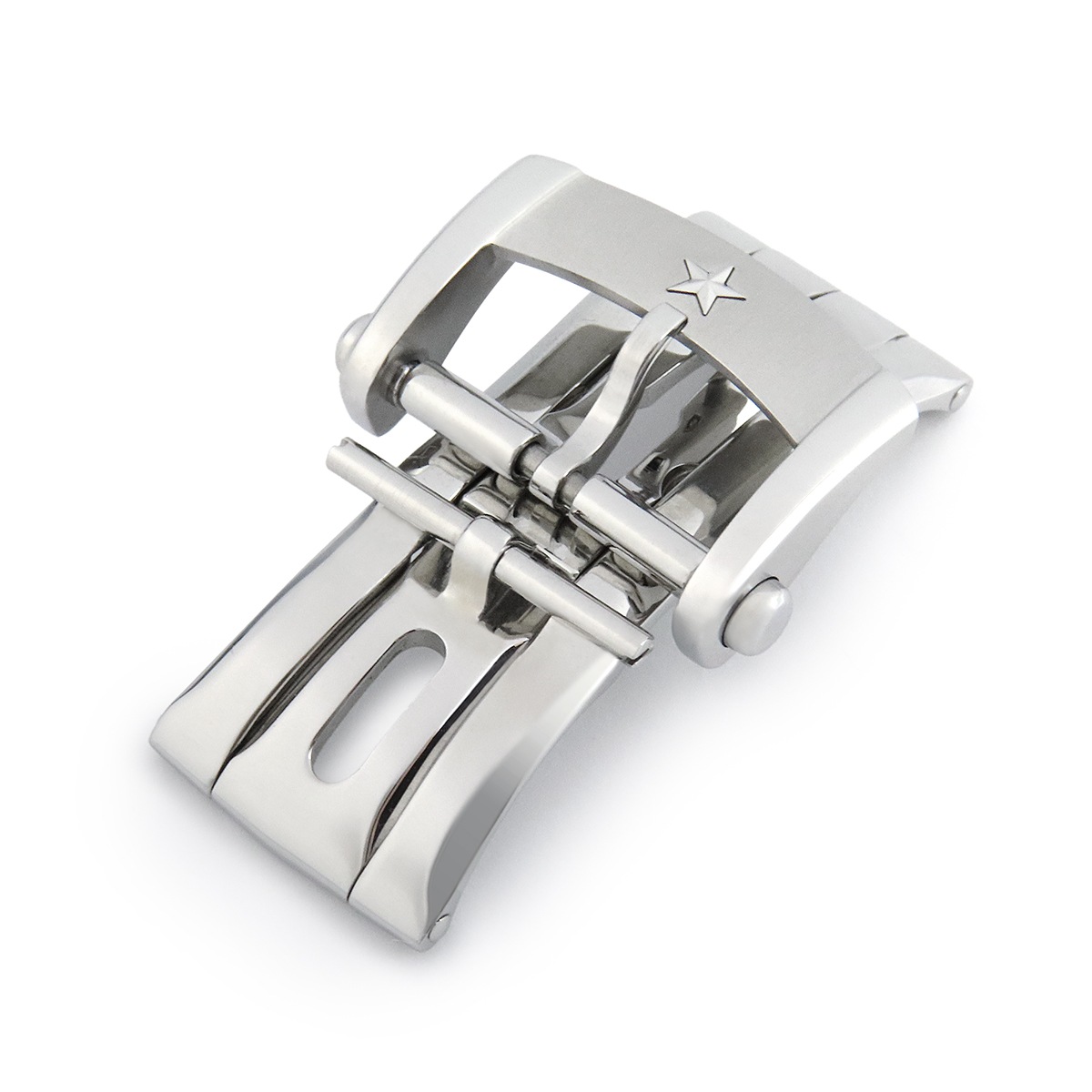 ゼニス ZENITH 腕時計パーツ ステンレススチール シルバー 新品同様 純正 18mm幅対応 Dバックル パーツ フォールディング 替え 予備 ステンレス シルバー 銀 【中古】