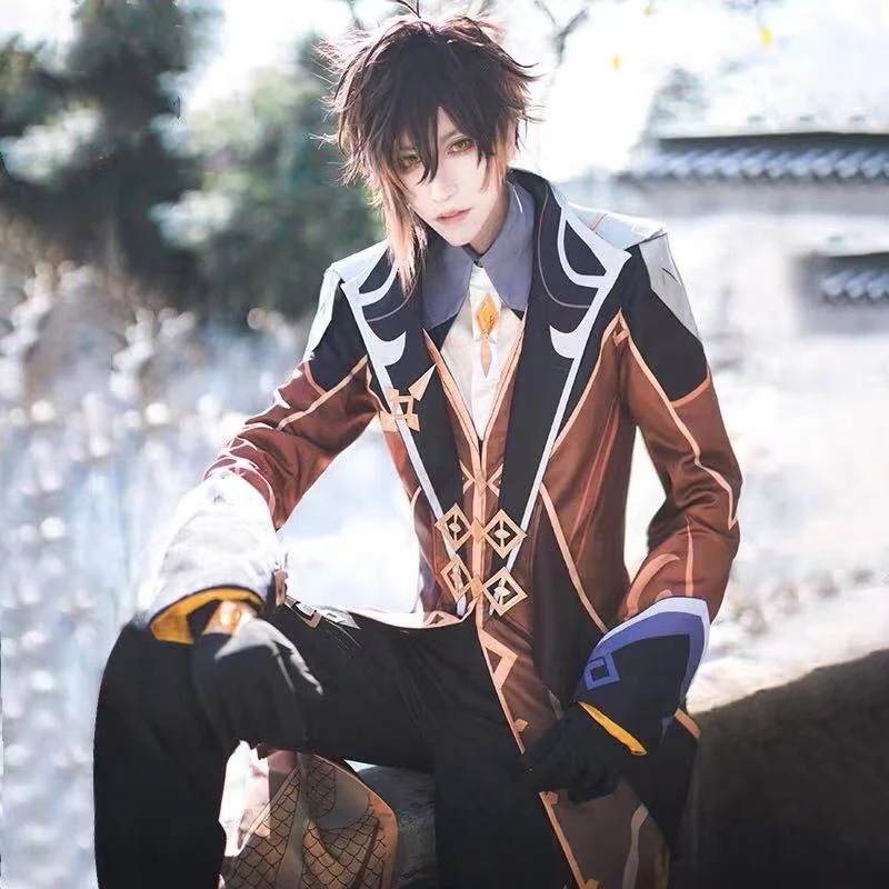 [3日で出荷]コスプレ 衣装 子供 大人原神コスプレショウリ鍾離コスプレ衣