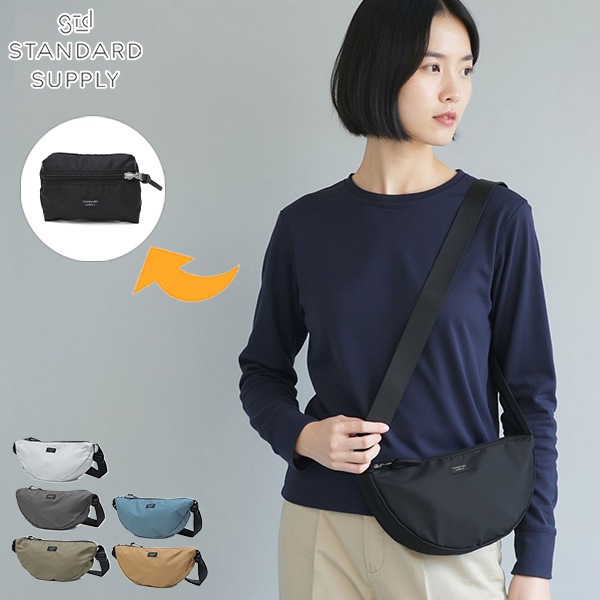 正規取扱店 ショルダーバッグ レディース メンズ 斜めがけバッグ ナイロン ブランド 小さめ 軽量 軽い ミニ シンプル カジュアル 日本製 EASY MOON SHOULDER