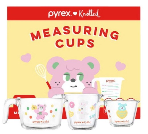 Knotted 計量カップ 3個 ホームセット(250ml+500ml+1000ml)