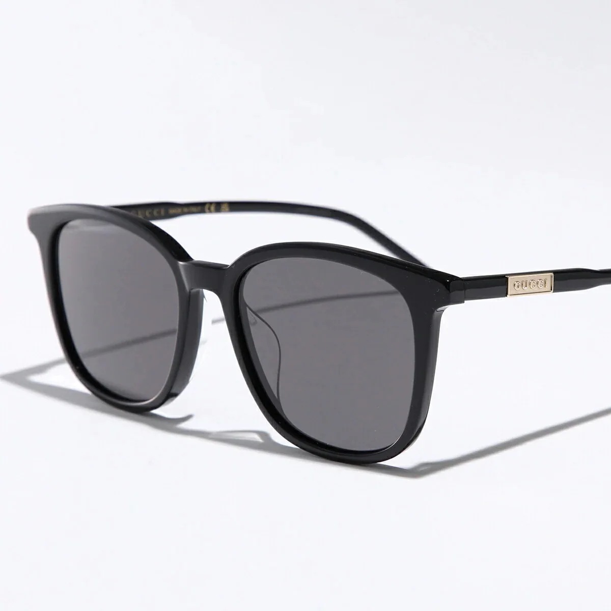 GUCCI グッチ サングラス GG1158SK レディース ウェリントン型 フルリム セルフレーム メタルロゴ アイウェア 001/BLACK-BLACK-GREY