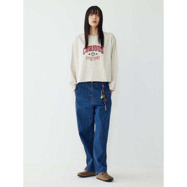 バック バンディング ピグメント デニム パンツ_ダーク ブルー 9176162971