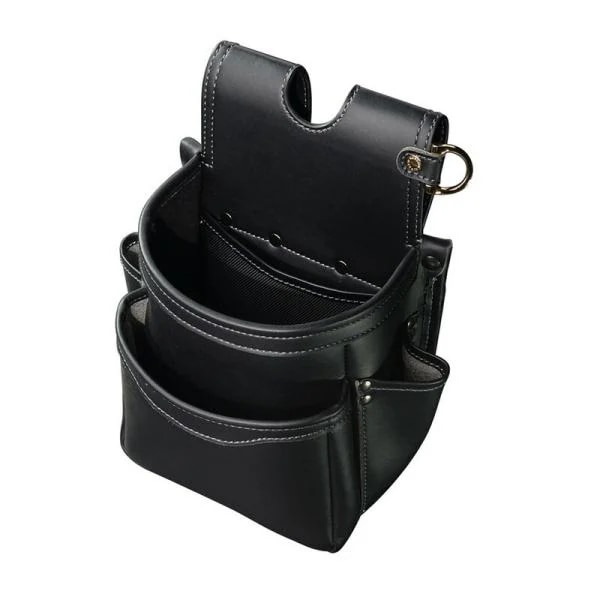 フジ矢 腰袋2段（黒金） AB－22BG 収納用品 腰袋サック 腰袋 サック