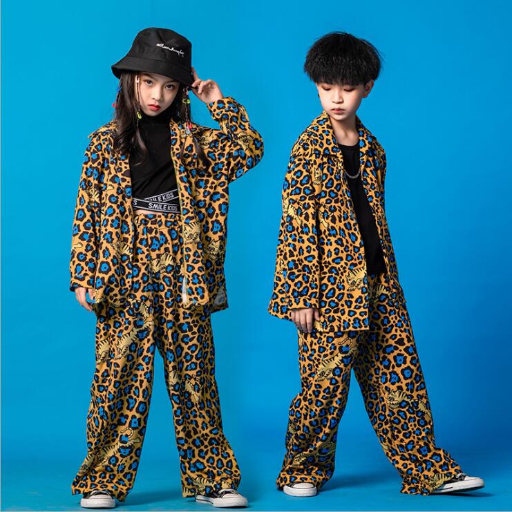 【人気商品超目玉】キッズダンス衣装 セットアップ 3点セット トップス tシャツ 男の子 女の子 ヒョウ キッズ パンツ セットアップ 蛍光 白 パンツ ブラトップ子供 ダンス 衣装 ヒップ
