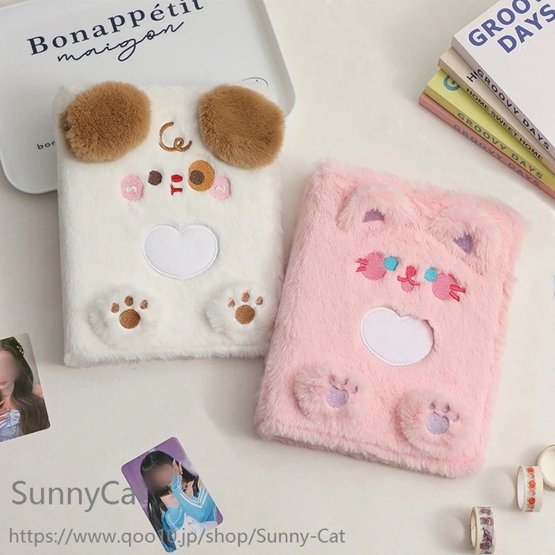 【20点セット】【急速出荷】A5 6穴 バインダー 猫さん 犬さん ふわふわ クリア リフィル コレクトブック トレカ バインダー アルバム トレカ収納 アイドル 推し活 写真入れ 収納ケース トレカ