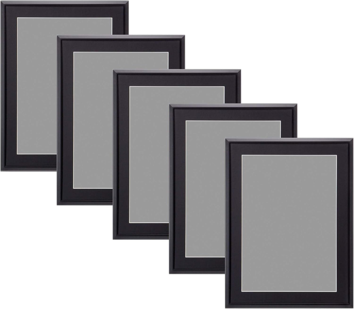 アルミ 額縁 AG-02 A3サイズ ブラック 5枚セット[まとめ買いセット] AMZFAG2BK5A3 前面アクリル板 吊り紐付き フォトフレーム