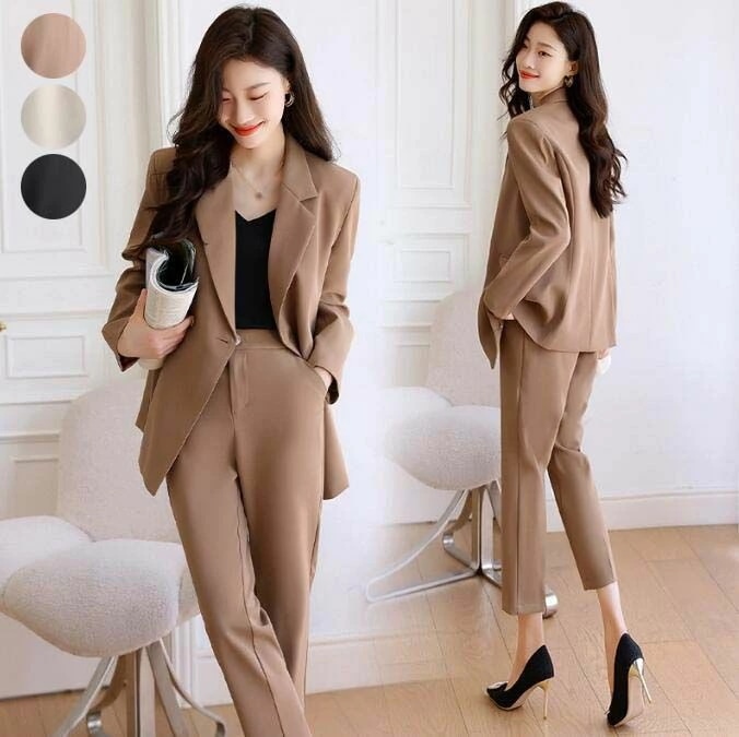 面接 母 きれいめ フォーマルスーツ リクルートスーツ 大きいサイズ 結婚式 OL 可愛い ジャケット+パンツ アップ 七五三 事務服 オフィス ビジネススーツ 高級感 スーツ 2点 入学式スーツ S 6,872円