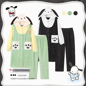 着ぐるみパジャマ ポチャッコ/Pochacco SNS人気 パジャマ ワンピースパジャマ 冬かわいい 文化祭 冬 厚 ルームウェア修学旅行 コスプレ