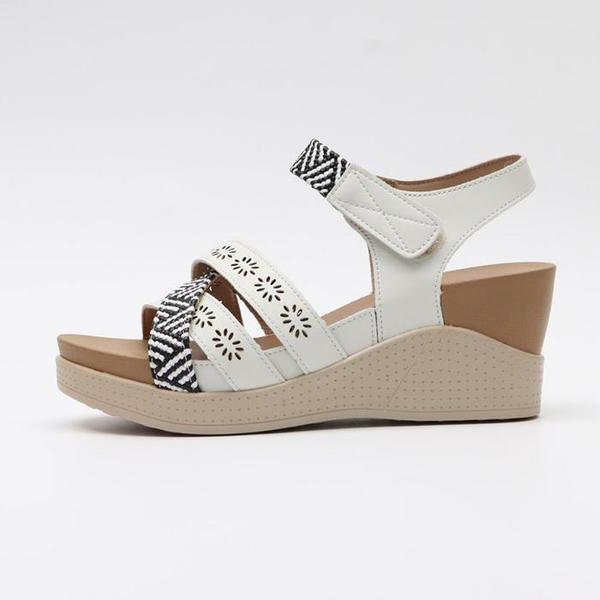 女性の身長を高くする7.5cmウェッジヒール二重窓サンダル