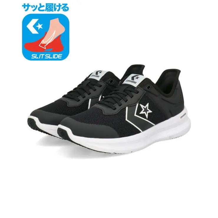 converse コンバース DAYSTAR SLIT SLIDE【サッと履ける】レディーススニーカー(デイスタースリットスライド) 33600151 [HF] ブラック/ホワイト