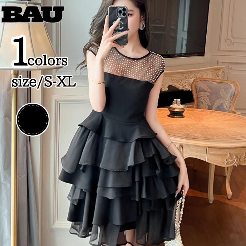 レディース キレイめ ワンピース　春　夏 タイトワンピース ドレスワンピース 切り替え ノースリーブ ミニ丈 切り替え シンプル タイト 着痩せ お呼ばれ ブラック 黒 パーティドレス 上品