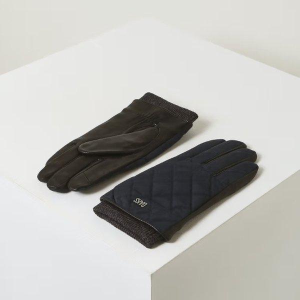 パディングコンビ 男性 レザー手袋 ネイビー DCGV5F701N3_s