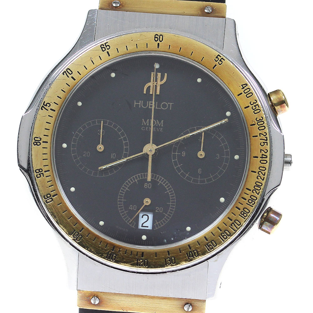訳あり ウブロ HUBLOT 1620.2 MDM クロノグラフ クォーツ メンズ _842354【中古】
