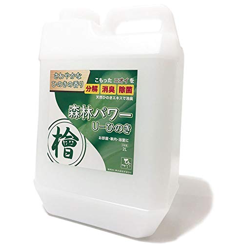 【檜（ヒノキ）の癒しグッズひのき村】日本製 天然檜(ヒノキ)の香り 森林パワー U-ひのき 消臭 詰