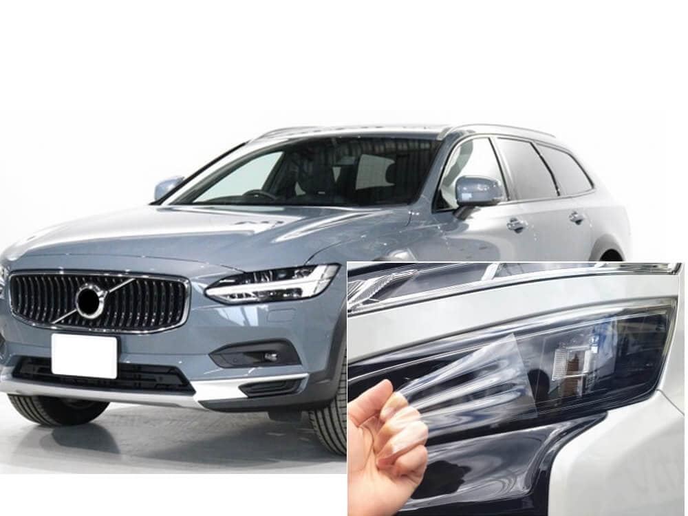 ヘッドライトプロテクションフィルム (ボルボ V90) 車種専用 カット済み 左右セット ヘッドライト保護 PB420 PB420A PD4024T