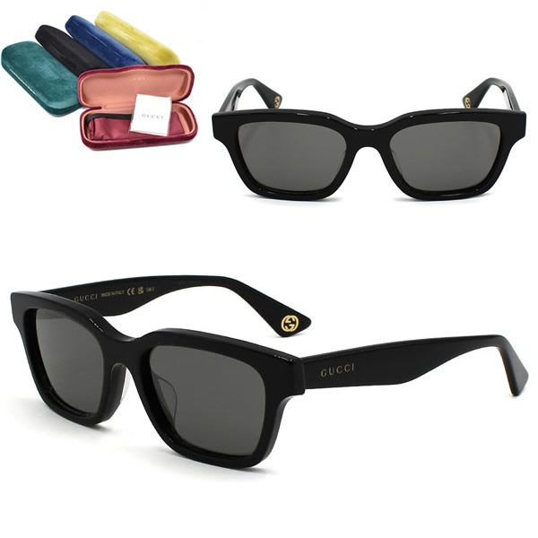 サングラス GG1641SA-001 サングラス アジアンフィット メンズ レディース ユニセックス ブラック グレー