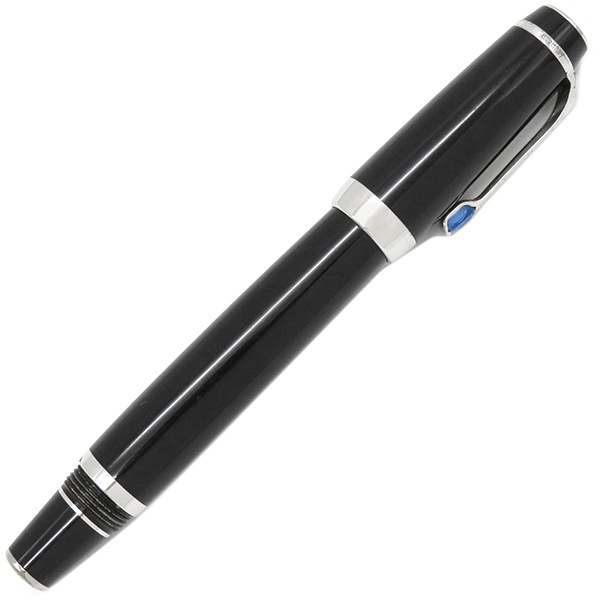 モンブラン Montblanc ボールペン ボエム ブルー 樹脂系 GP ブラック×シルバー 黒 インク切れ MB5795【中古】