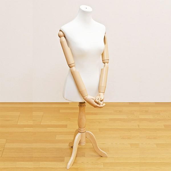 トルソー 腕付き レディース 腕あり 手 指 角度調整 女性用 マネキン アームつき スタンド 土台 シンプル インテリア 雑貨 店舗 アパレル