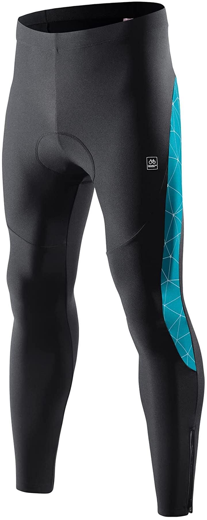 メンズ サイクルパンツ サイクルタイツ サイクリングパンツ 裏起毛 3Dパッド付き 防寒 秋冬(ネー