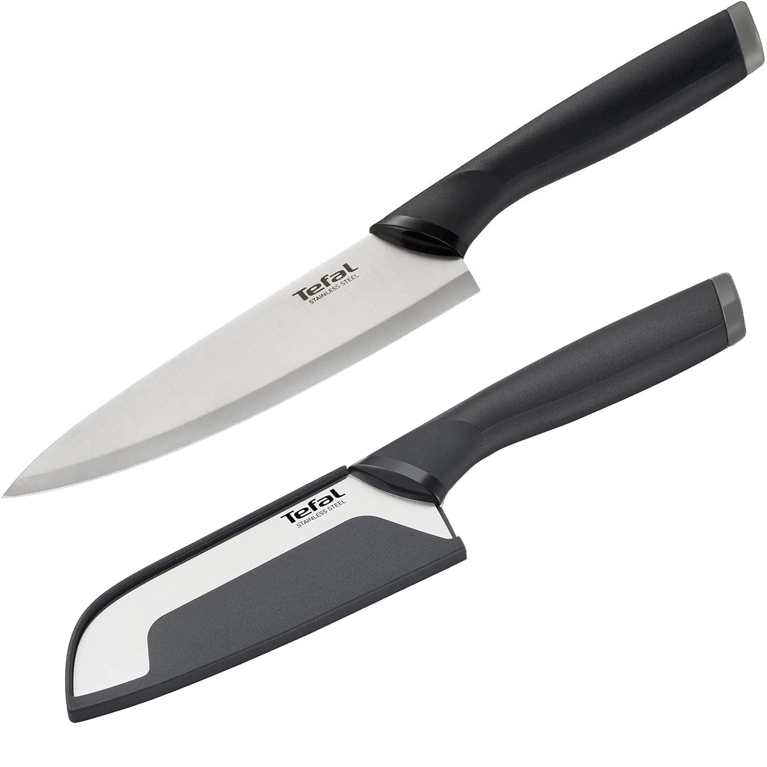 コンフォート ステンレススチールナイフ 2点セット (三徳包丁 12cm + シェフナイフ 15cm) シルバー
