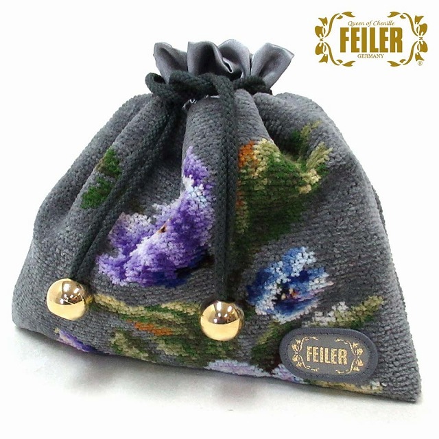 FEILER フェイラー巾着 ポーチ AMETHYST BLOOM アメジストブルーム ABL222023 限定品