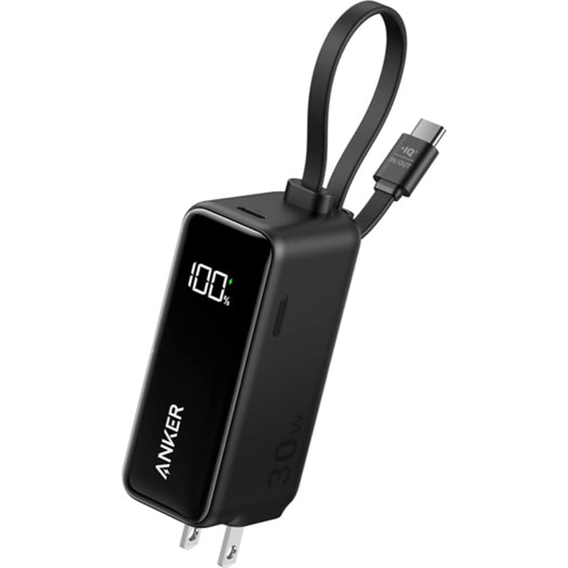 ANKER アンカー Power Bank モバイルバッテリー ブラック A1636N11 30W Fusion Built-In USB-C ケーブル 4,877円