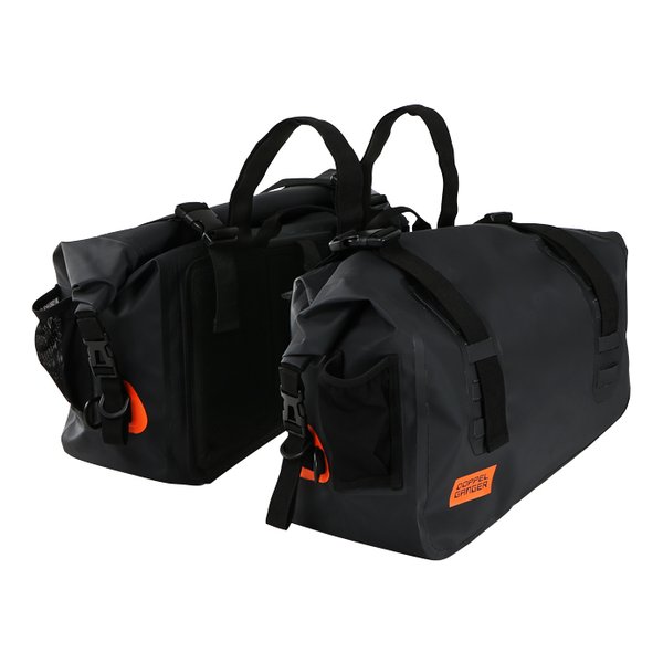 バイク用 ターポリンサイドバッグ 容量40L 片側20L /ブラック DBT393-BK