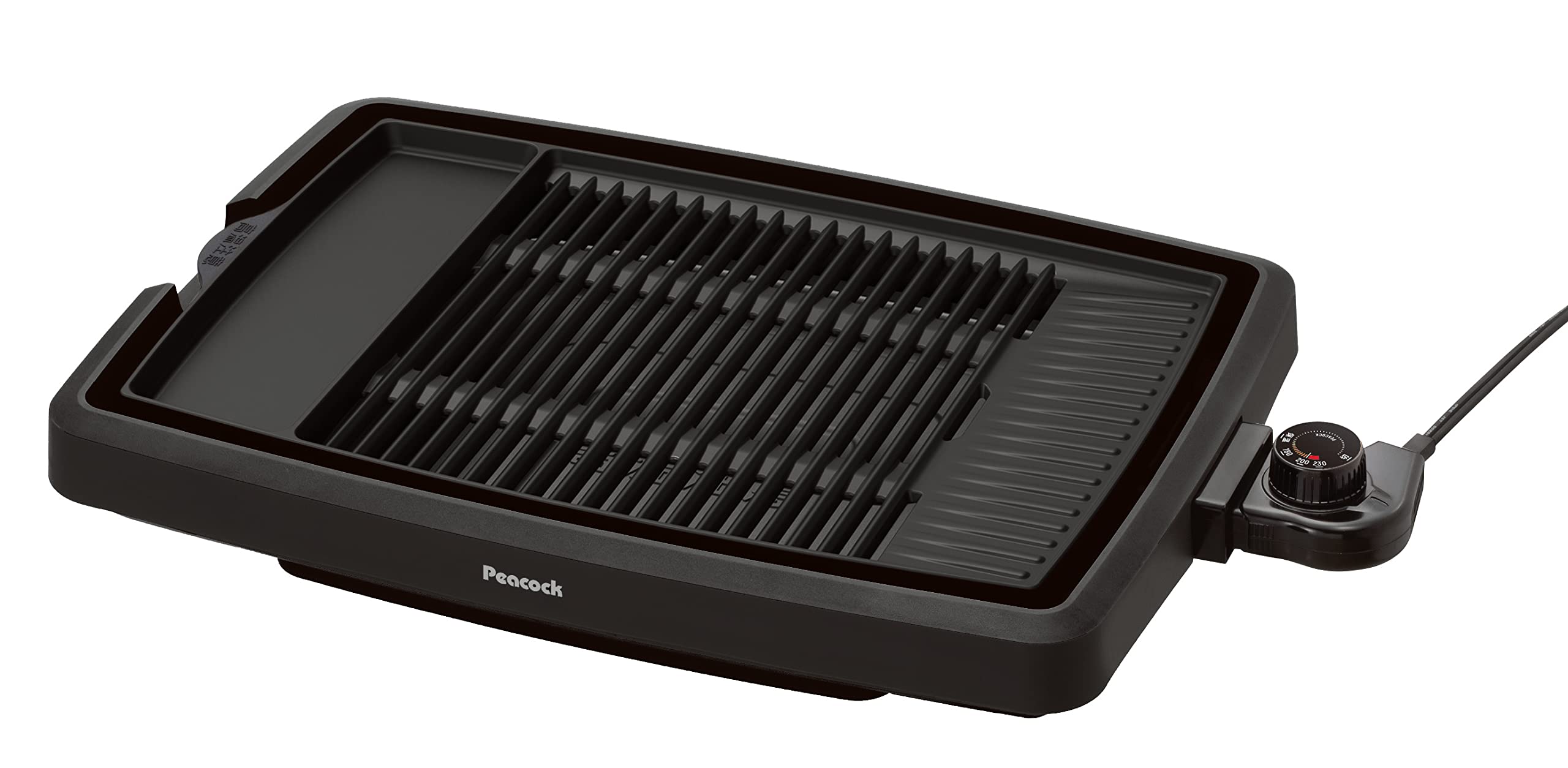 ピーコック 焼肉プレート 煙が出にくい 電気焼肉器 煙約87%カット 油はね約98％削減 油受け皿付き 焼肉 ホットプレート WY-D120