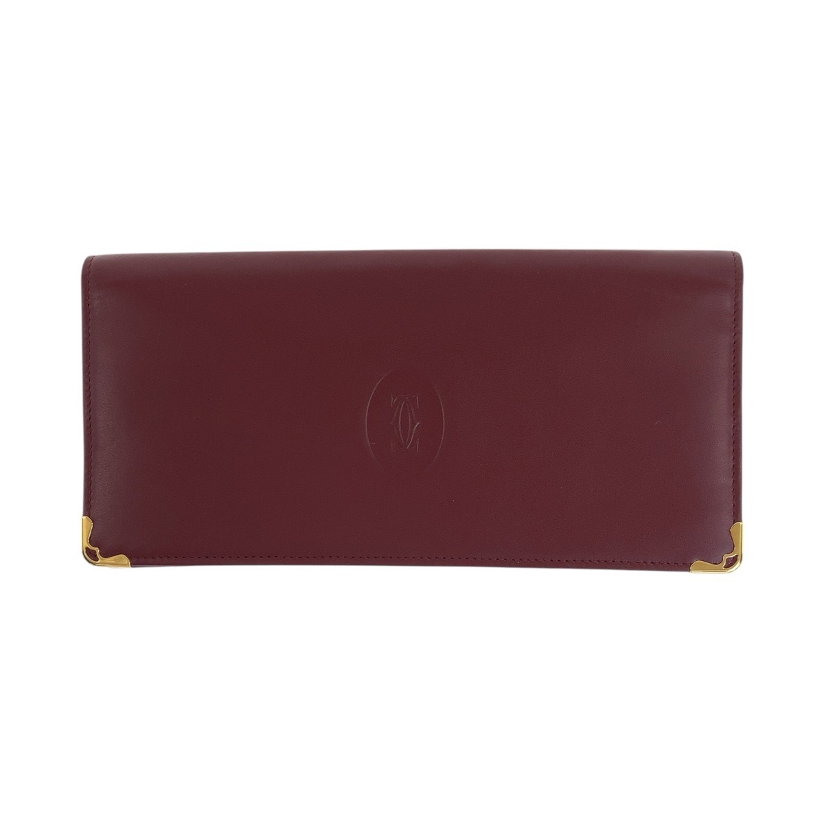 美品 ヴィンテージ マストライン ワインレッド ボルドー ゴールド金具 レザー 長財布 ロングウォレット レディース 504684