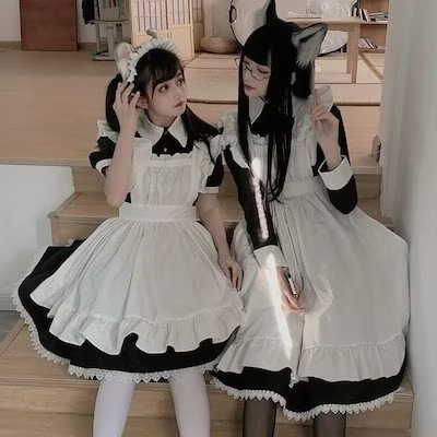 Qoo10] メイド服 メイドの大判ロングスカートスカ : レディース服