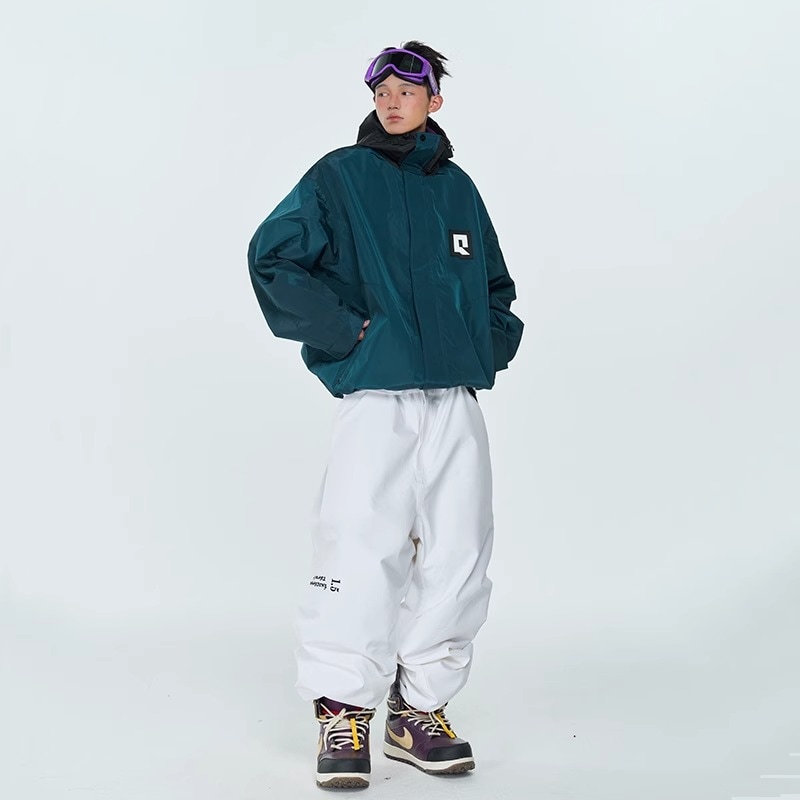 スノーボードウェア 2024 2025 上下セット レディース メンズ 防水20000 ジャケット アウター パンツ スウェット 緑セットアップ 3Lスノボー スキーウェア スノボウェア 韓国風 防風