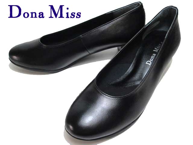 ドナミス Dona Miss 237 プレーントゥパンプス クロ レディース 靴