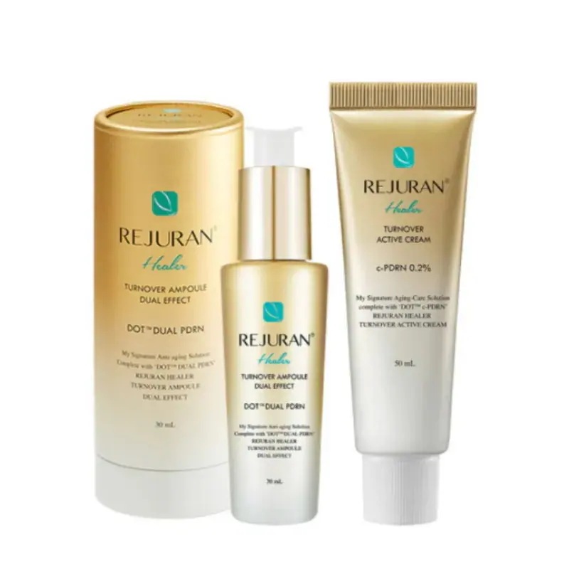【正規品】REJURAN リジュラン ゴールドセット / デュアル エフェクト アンプル 30mL + ターンオーバー アクティブ クリーム 50mL