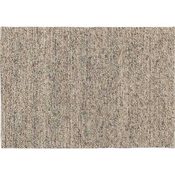 手織り ラグマット [約190x190cm ダークグレー] 防炎 インド製 『マシュー』 プレーベル