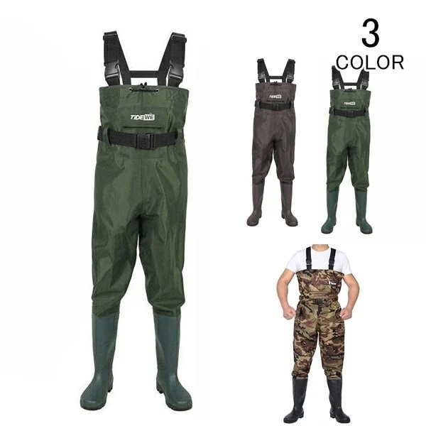 新作 釣り用長靴 作業服 メンス レディース 胸ポケット 補修材付 胴付長靴 胴長 土木 防災 清掃 農業 農作業 漁業 水仕事 長靴 大人 大きいサイズ 子供 防水 通気 釣り 水産 干狩り 貝堀