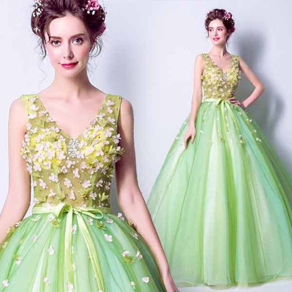 カラードレス 演奏会 安い ロングドレス コンサート パーティードレス 発表会 ウェディングカラード