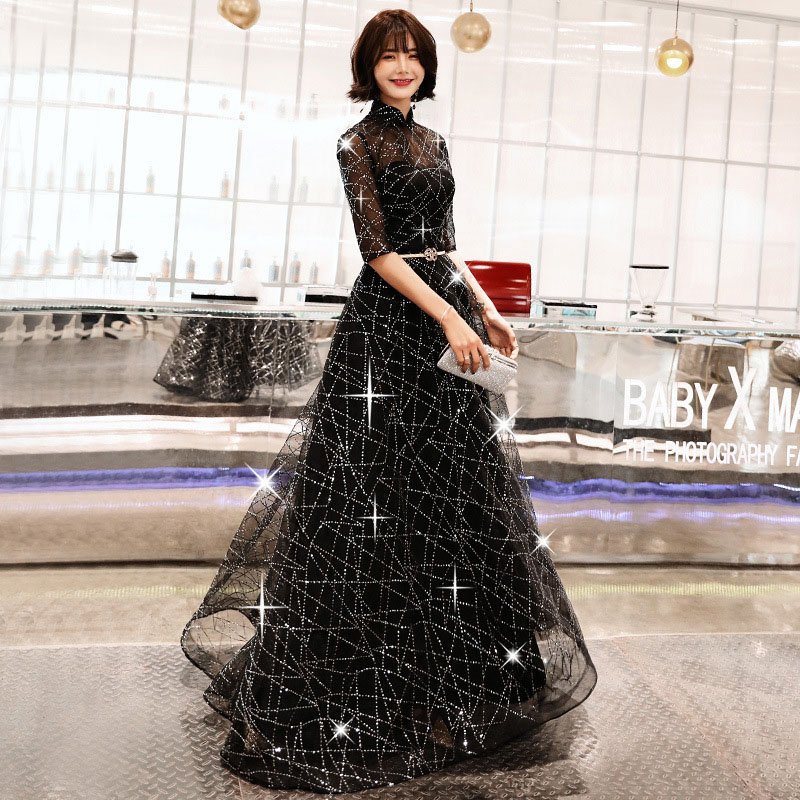 在庫僅少ウェディングドレス ウエディングドレス カラードレス カクテルドレス ブラック ネイビー ロングドレス パーティードレス 発表会 演奏会 ステージドレス コンクール イブニングドレス フォマー 7,245円