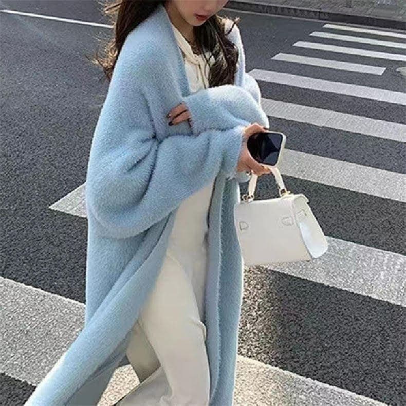 選べる福袋もこもこあったかロングセーターカーディガン カーディガン水色 カーディガン 水色 ライトブルー 白 ホワイト ベージュ 灰色 グレー ピンク 黒 ブラック 韓国 オルチャン レディース 長袖 8,052円