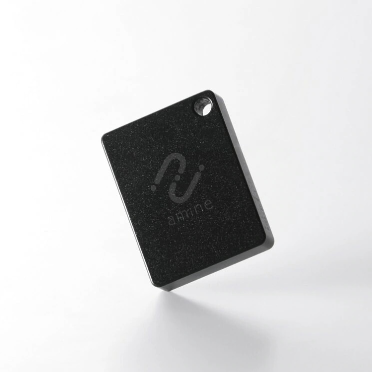 エレコム スマートタグ 紛失防止 小型 電池寿命最大5年 使い切りタイプ 防水・防塵 IP68 耐衝撃 アラーム機能付き 【 iPhone iPad の「探す」アプリ対応】 amine ブラック LG