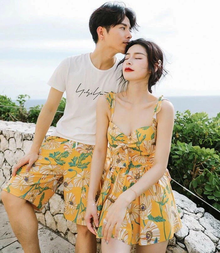 【男女セット】ペア水着 水着 ペアルック ビキニ ワンピース パンツ カップル ペアルック 水着 ペア カップル 水着 3点セット ワンピース セットアップ サーフパンツ ペアお揃い レディース メン