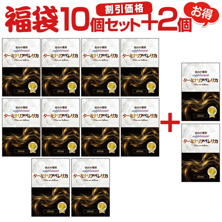 ターミナリア ベレリカ サプリ タイムカット ベリリカ サプリ メント ダイエット 健康ランキン入賞 福袋【10個＋2個無料】エラグ酸 ギムネマ 白インゲン ブラックジンジャー 宝蔵メディカル