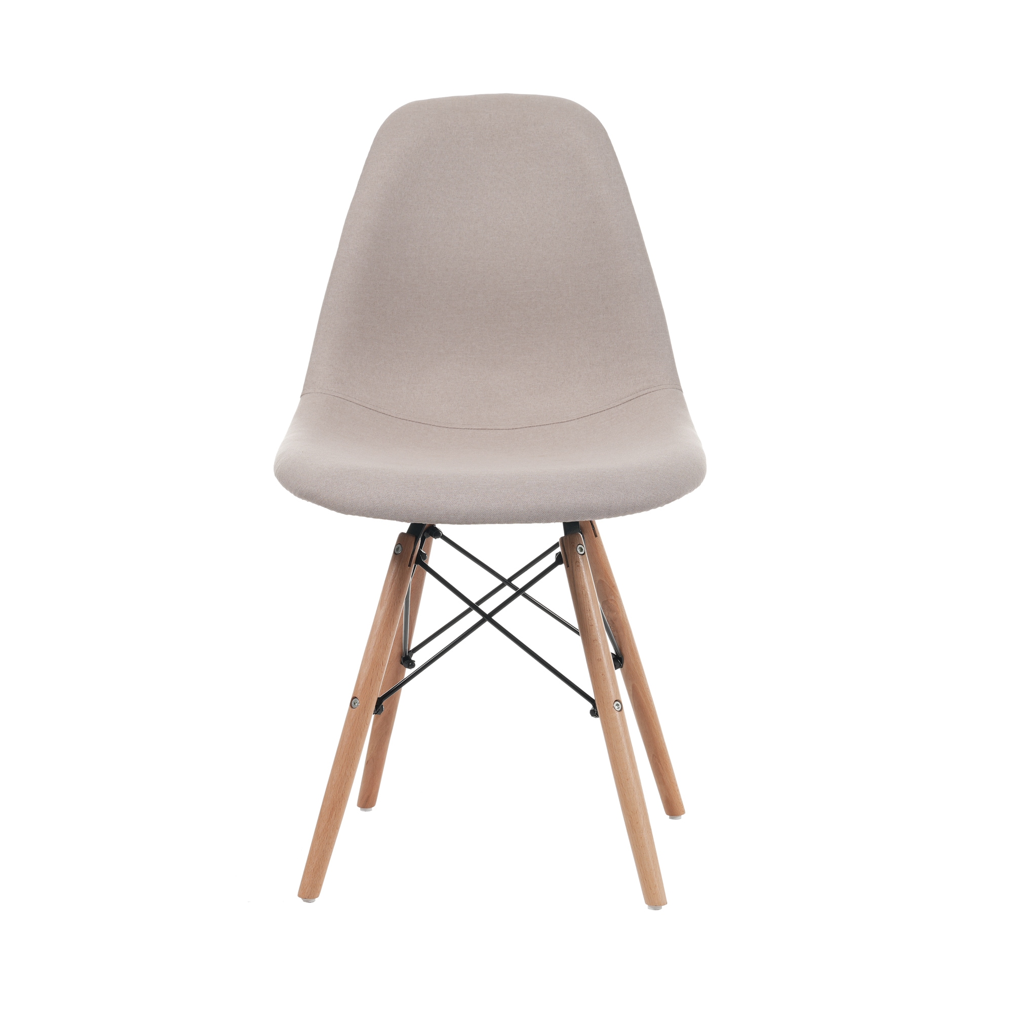 【国内発送】1860【4脚】【グレージュ座面＆ナチュラル脚】【ファブリック】 イームズチェア リプロダクト ダイニングチェア ダイニングチェアー イームズチェア DSW eames イームズ チェアー
