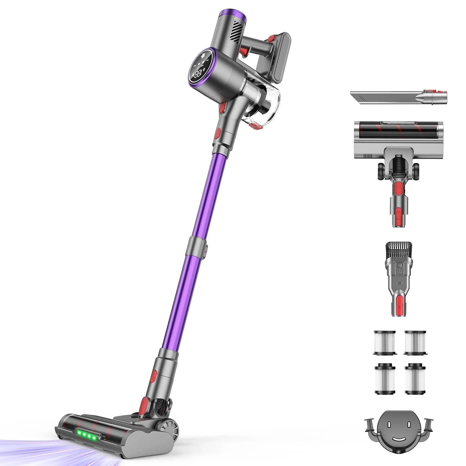 2026年 新春大バーゲン！掃除機 コードレス【86000Pa真の超強力吸引！・ADS（AI Dust Sensor）・自立式・60分連続稼働】コードレス掃除機 軽量 LED液晶ディスプレイ サイクロ