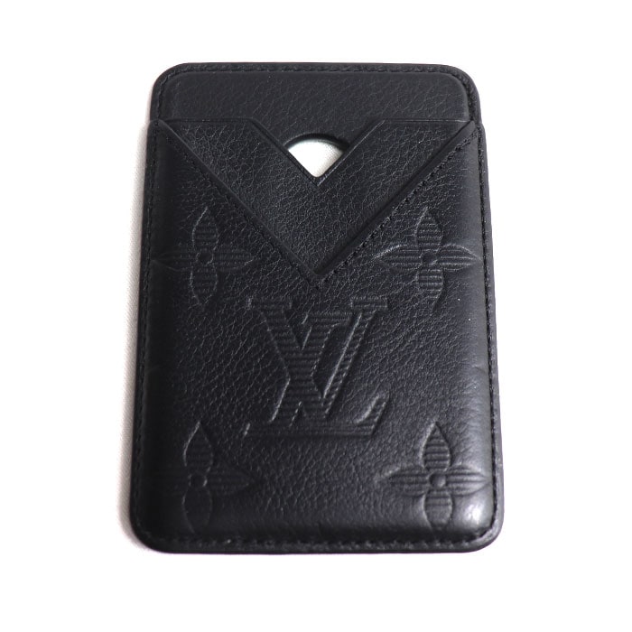 LOUIS VUITTON ルイ・ヴィトン ポルト カルト・マグネット カードケース モノグラム・シャドウ ブラック M26738 ME3255 ユニセックス 中古